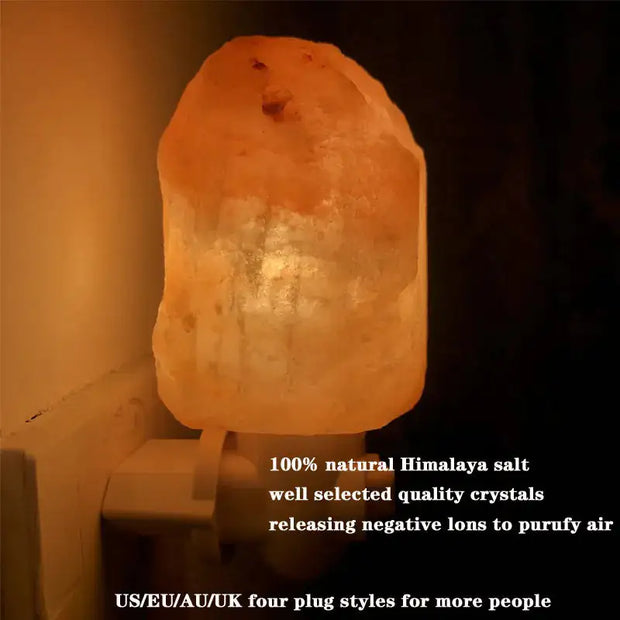 Himalayan Salt Lamp Natural Crystal Hand Carved Night Light Home Decor Air Purifying