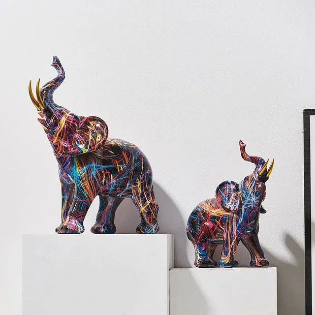 Chromapachy Graffiti Elephant Sculpture