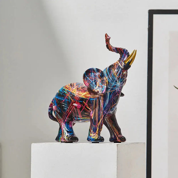 Chromapachy Graffiti Elephant Sculpture