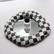 Black & White Checkerboard Vanity Mirror