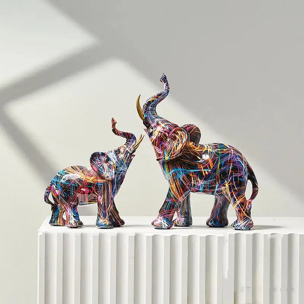 Chromapachy Graffiti Elephant Sculpture