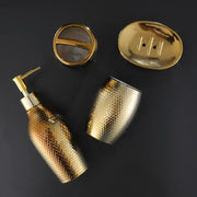 Golden Ceramic 4-Piece Bathroom Set